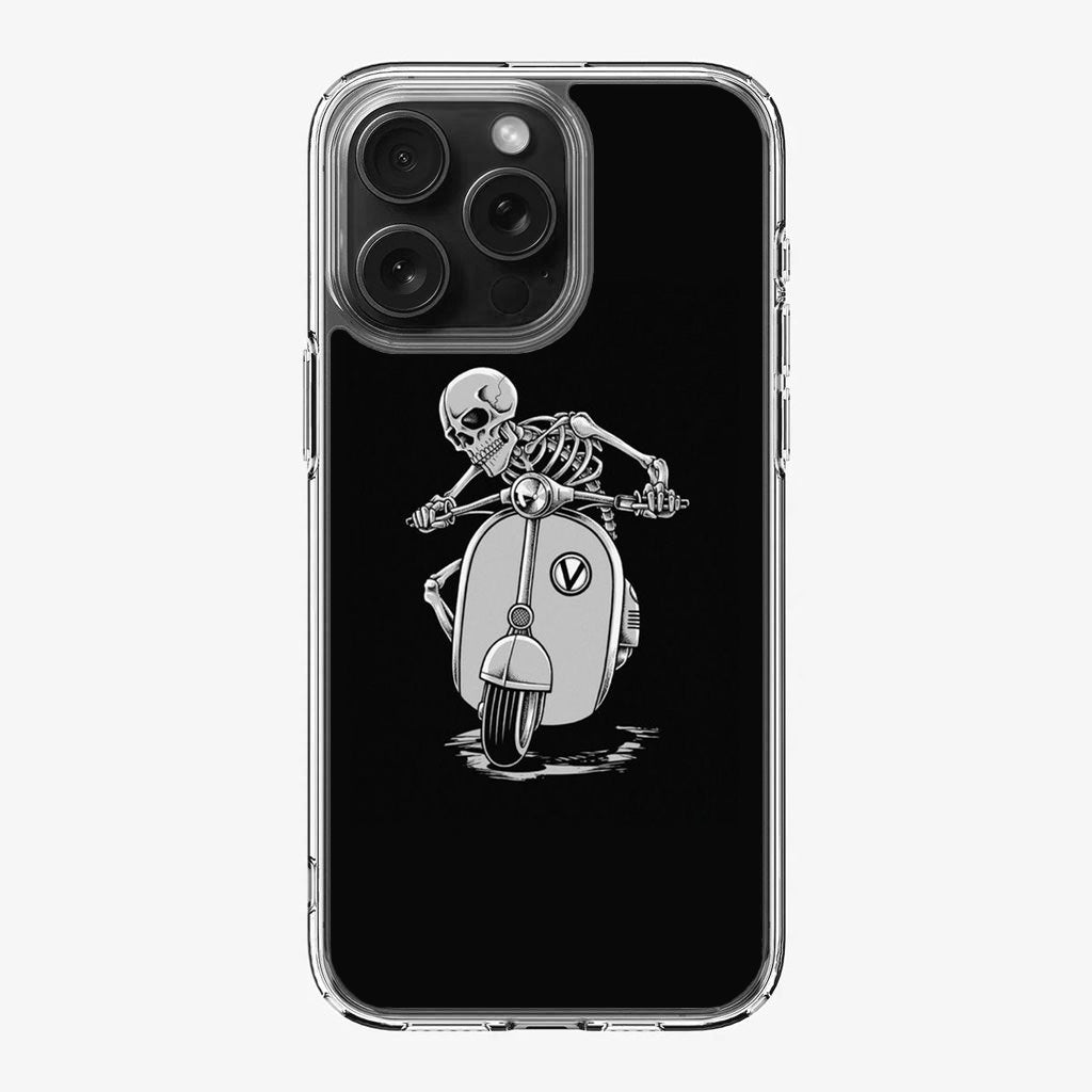 Skeleton Rides Scooter iPhone 16 Pro / 16 Pro Max Case