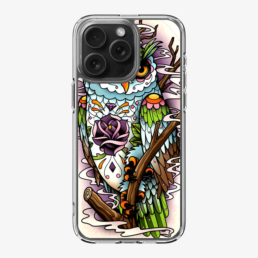 Sugar Skull Owl Tattoo iPhone 16 Pro / 16 Pro Max Case