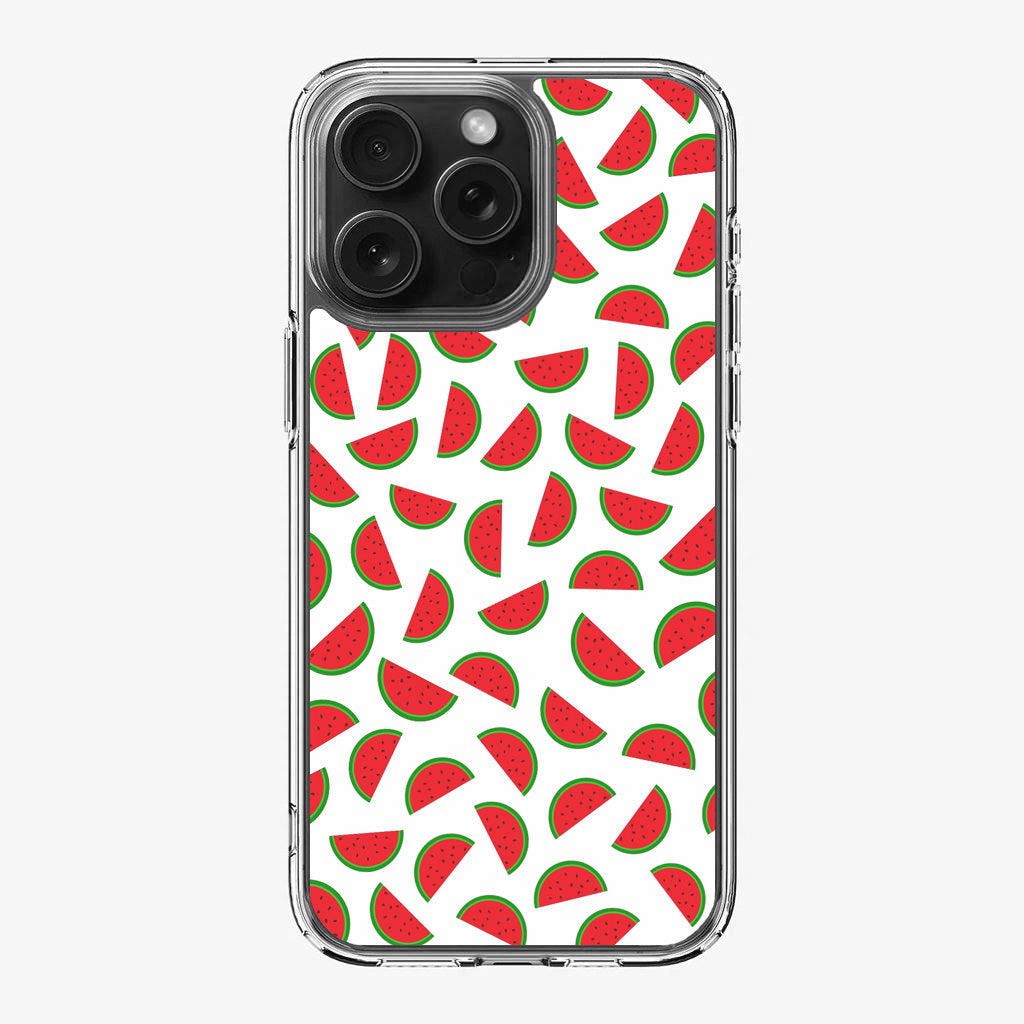 Watermelon Fruit Pattern White iPhone 16 Pro / 16 Pro Max Case