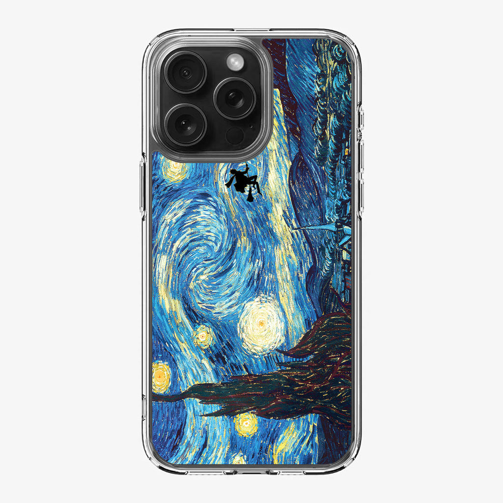 Witch on The Starry Night Sky iPhone 16 Pro / 16 Pro Max Case