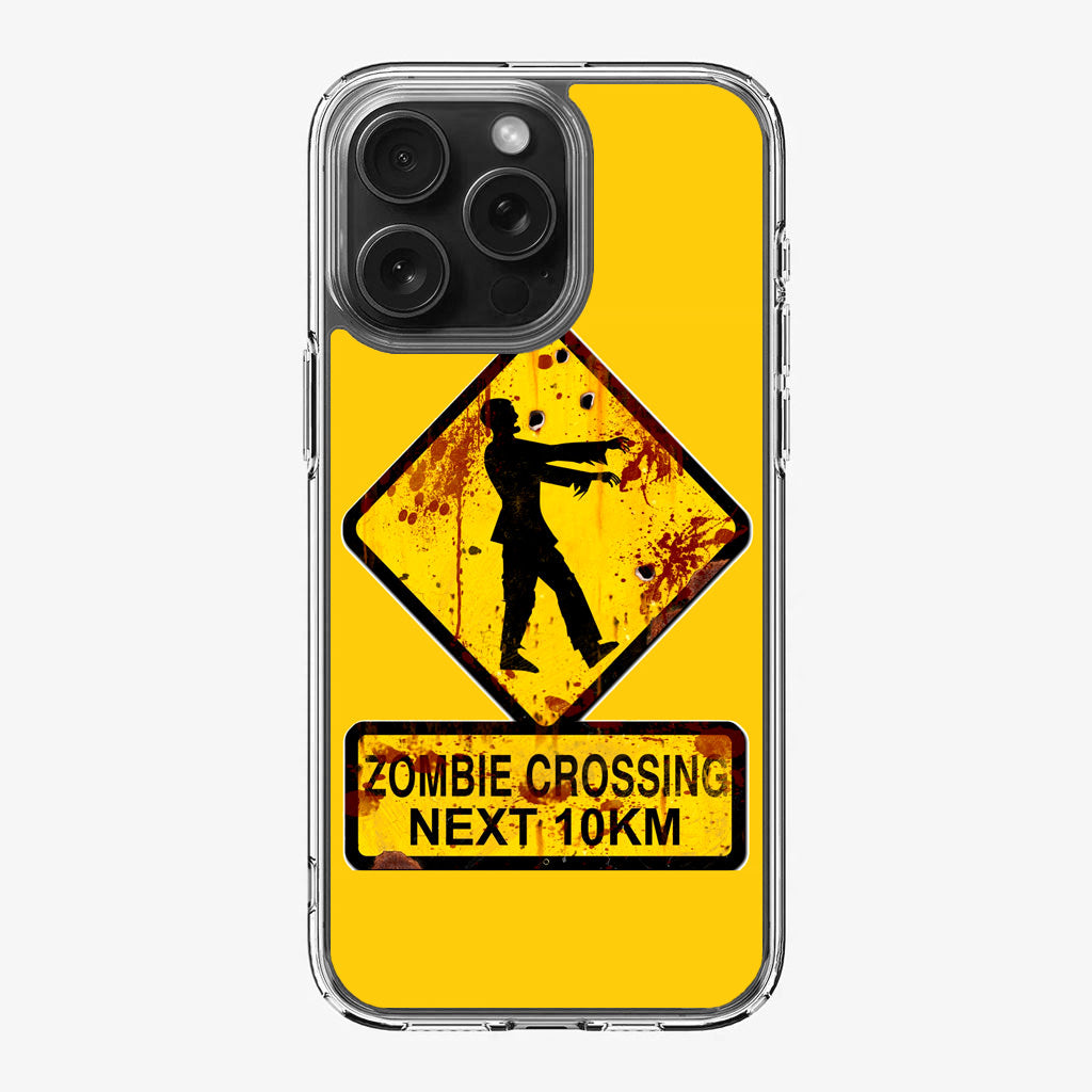 Zombie Crossing Sign iPhone 16 Pro / 16 Pro Max Case