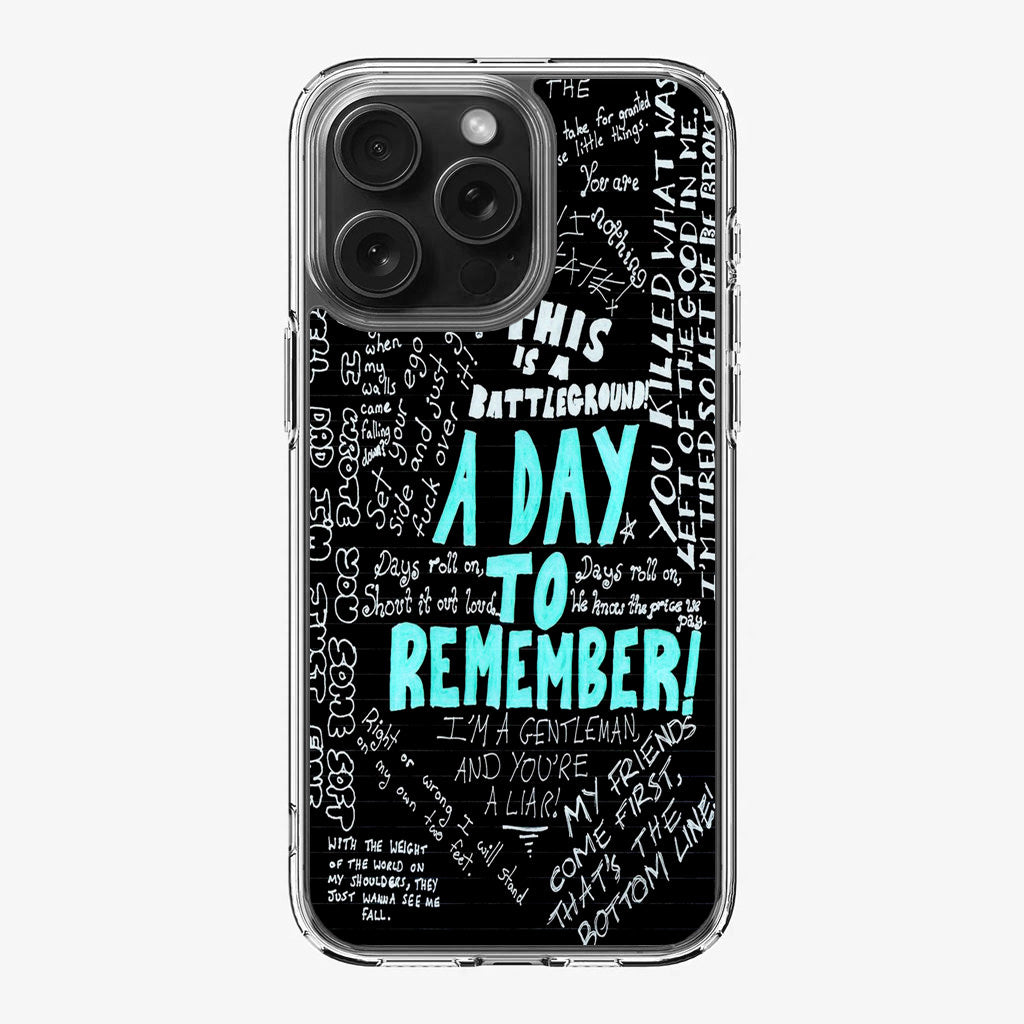 A Day To Remember Quote iPhone 16 Pro / 16 Pro Max Case