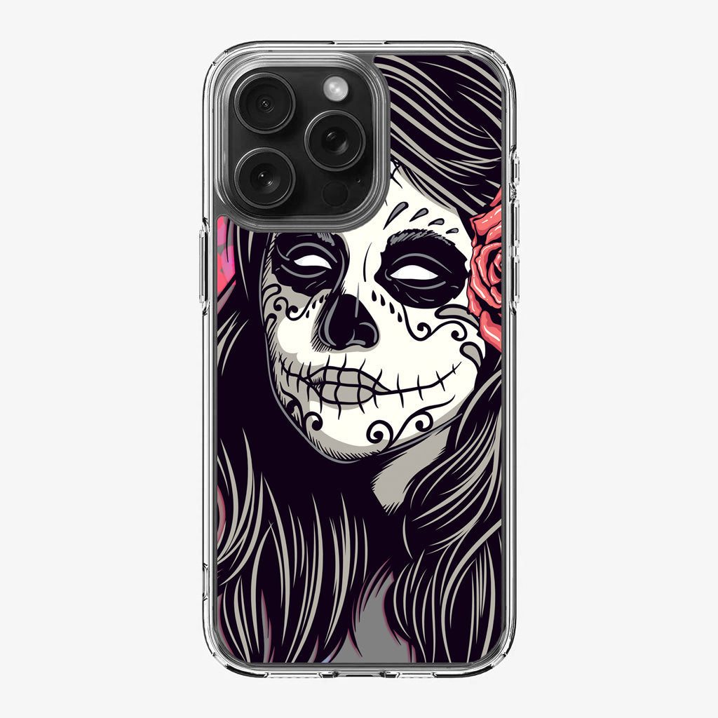 Girl Skull Flower iPhone 16 Pro / 16 Pro Max Case