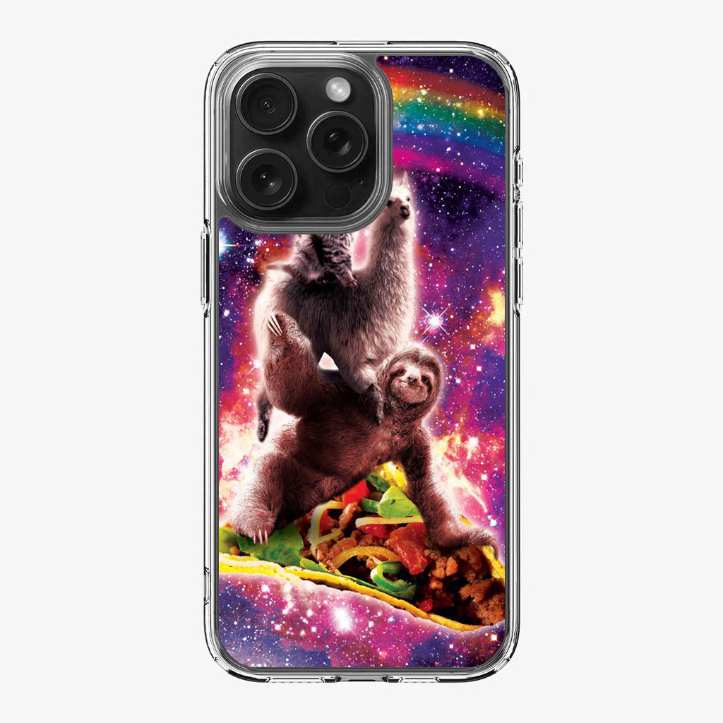 LLama Sloth And Cat Playing Together iPhone 16 Pro / 16 Pro Max Case