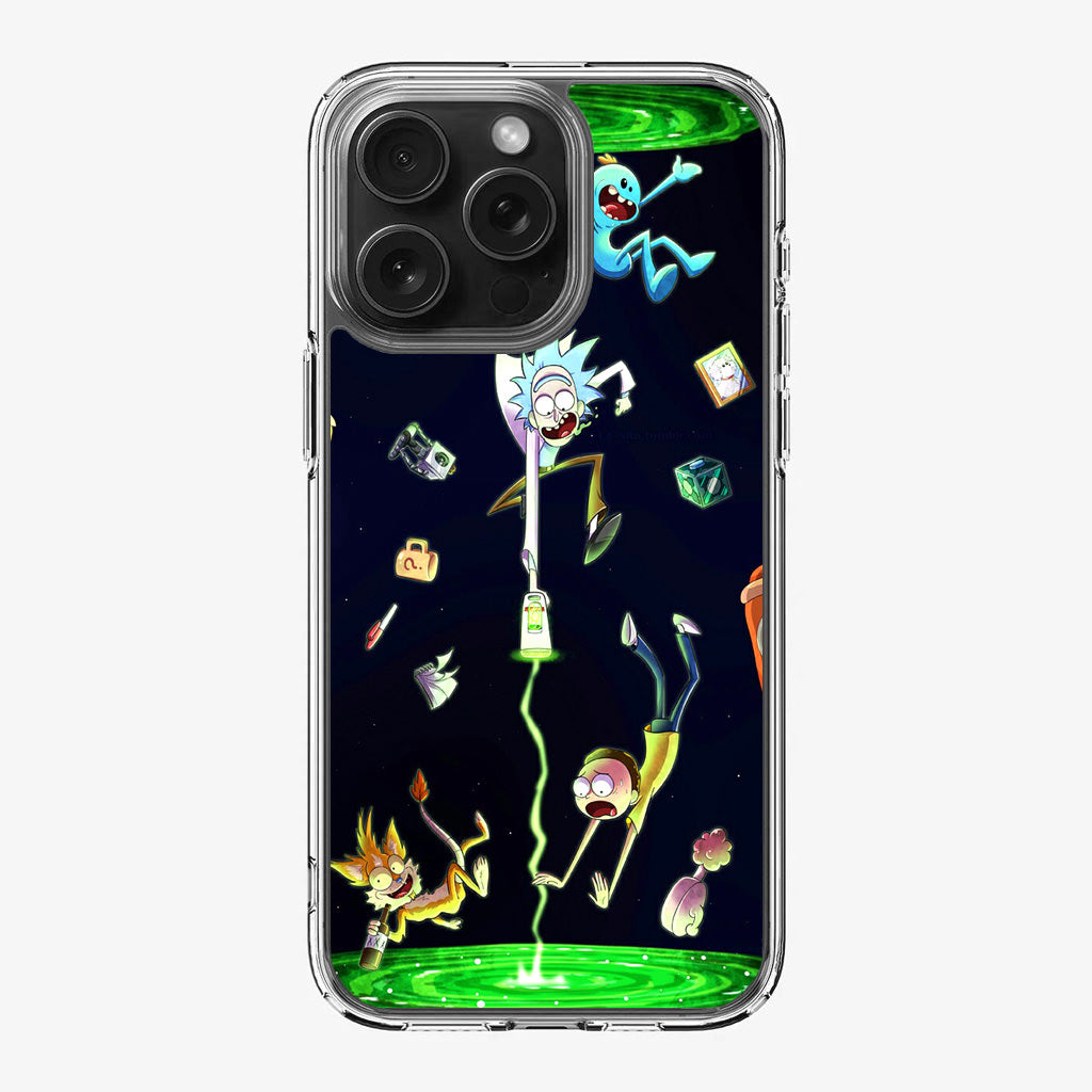 Rick And Morty Portal Fall iPhone 16 Pro / 16 Pro Max Case