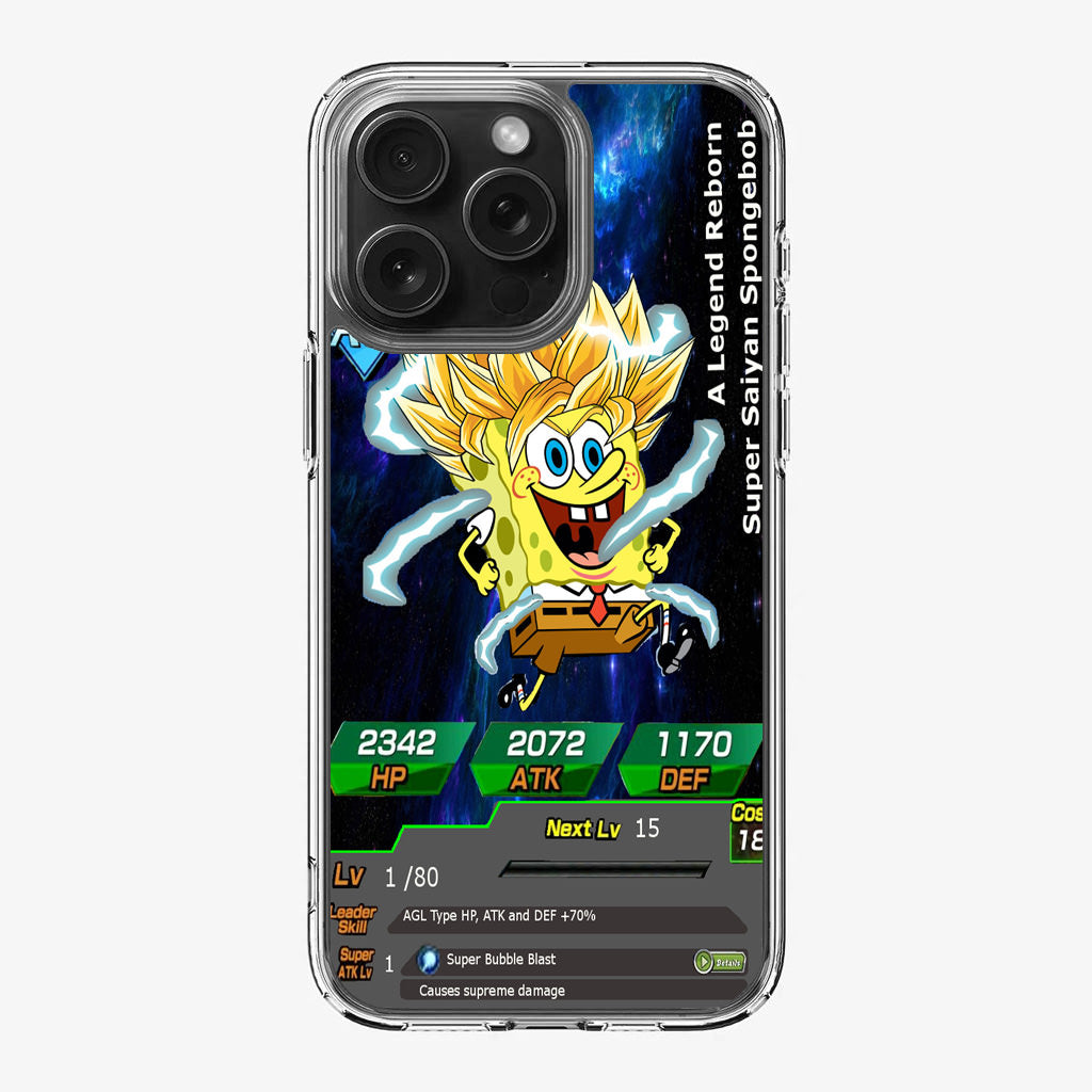 Super Saiyan Spongebob Card iPhone 16 Pro / 16 Pro Max Case