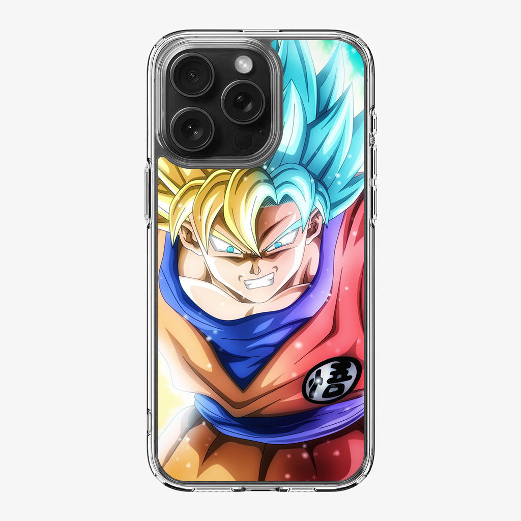 Goku SSJ 1 to SSJ Blue iPhone 16 Pro / 16 Pro Max Case