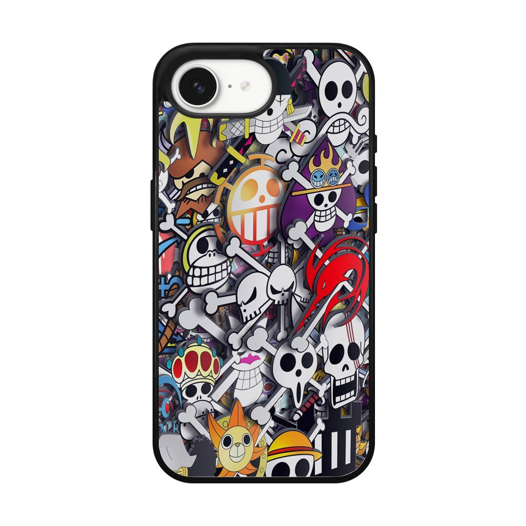 All Pirate Symbols One Piece iPhone 16e Case