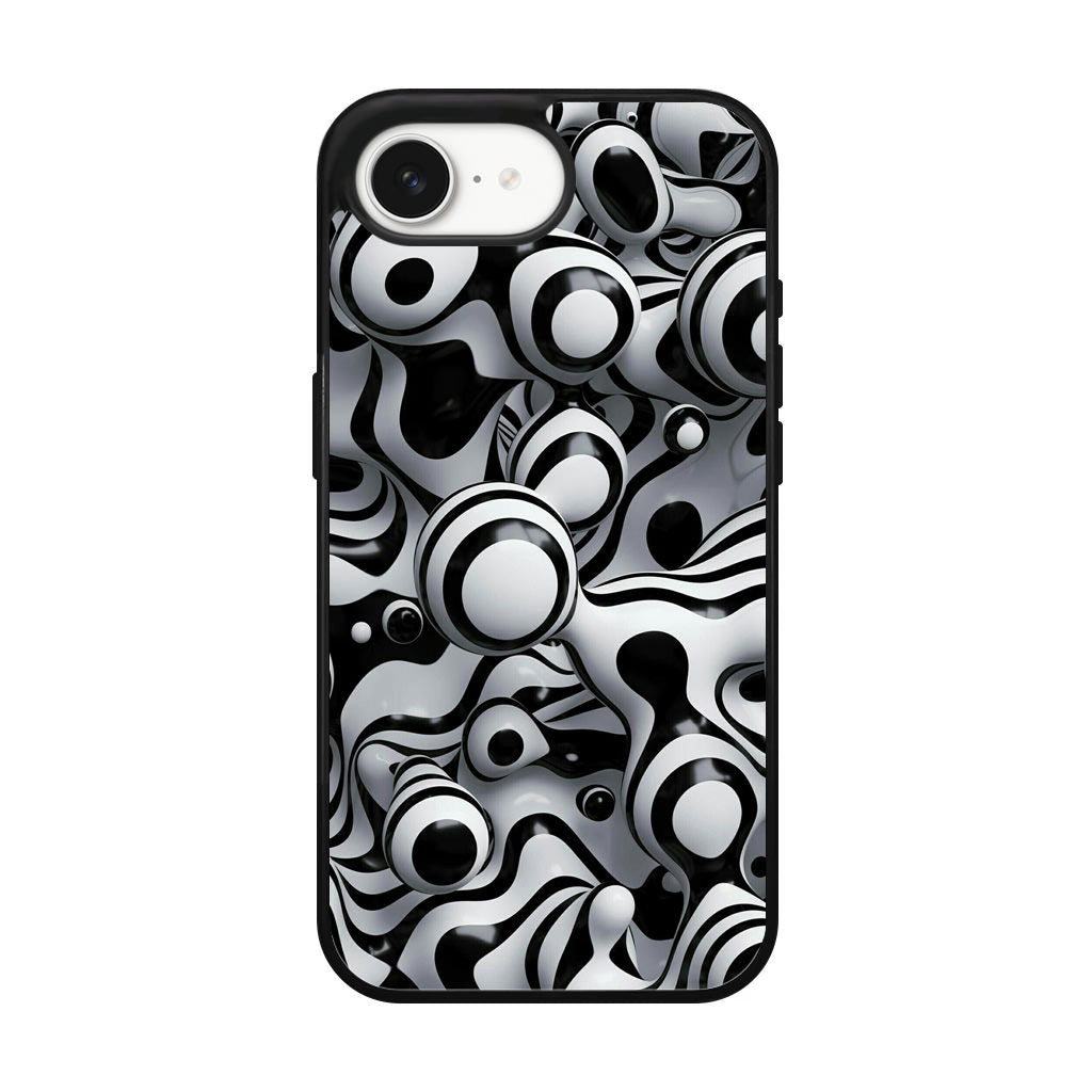 Abstract Art Black White iPhone 16e Case