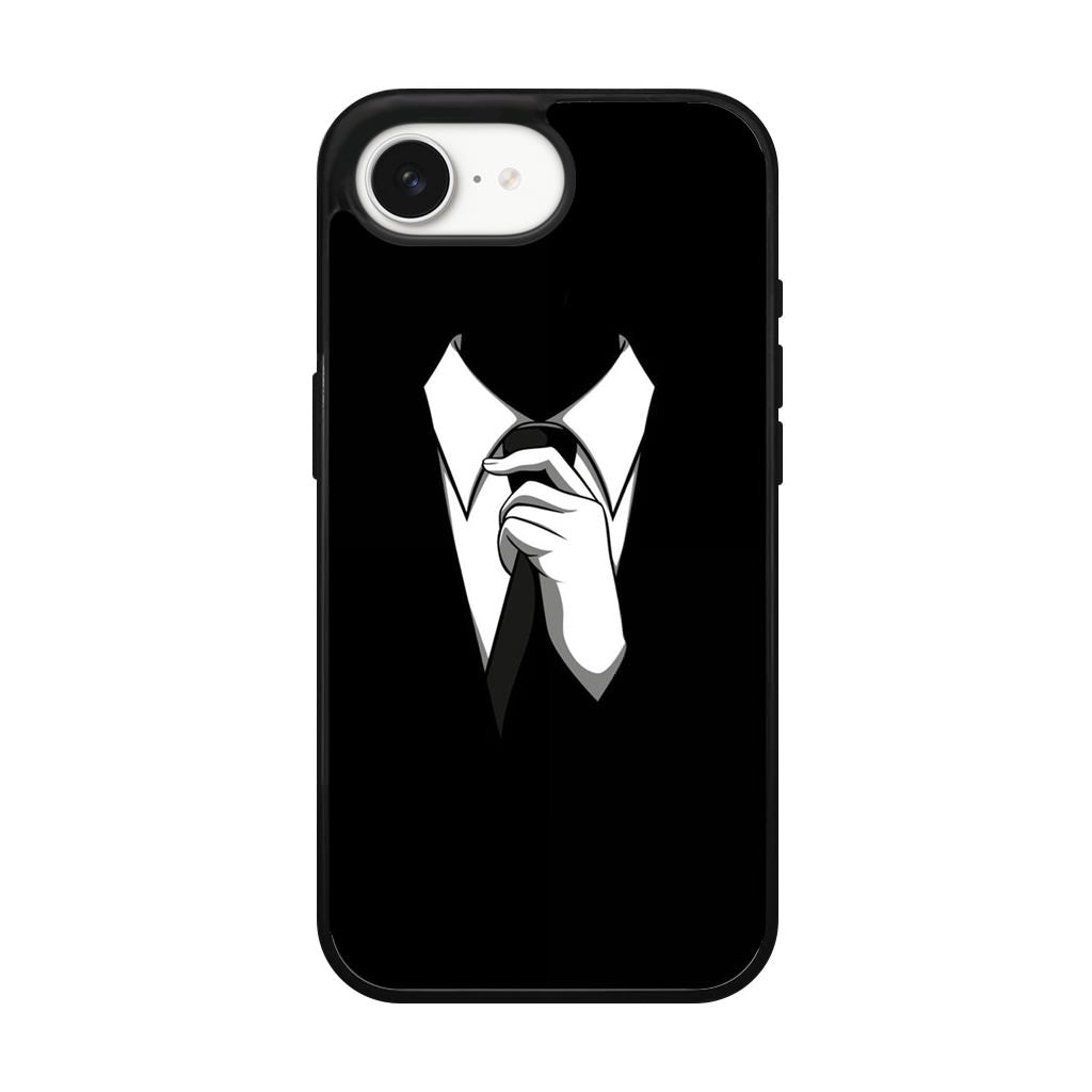 Anonymous Black White Tie iPhone 16e Case