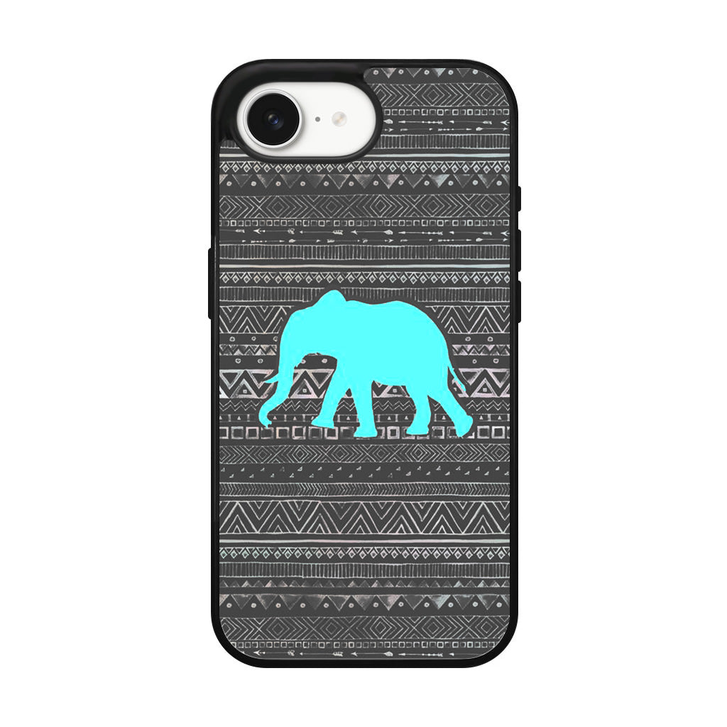 Aztec Elephant Turquoise iPhone 17e Case