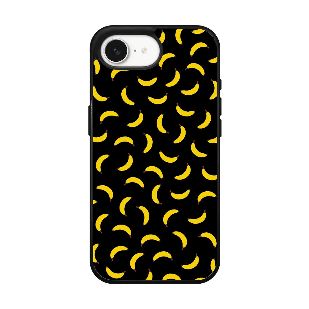 Bananas Fruit Pattern Black iPhone 17e Case