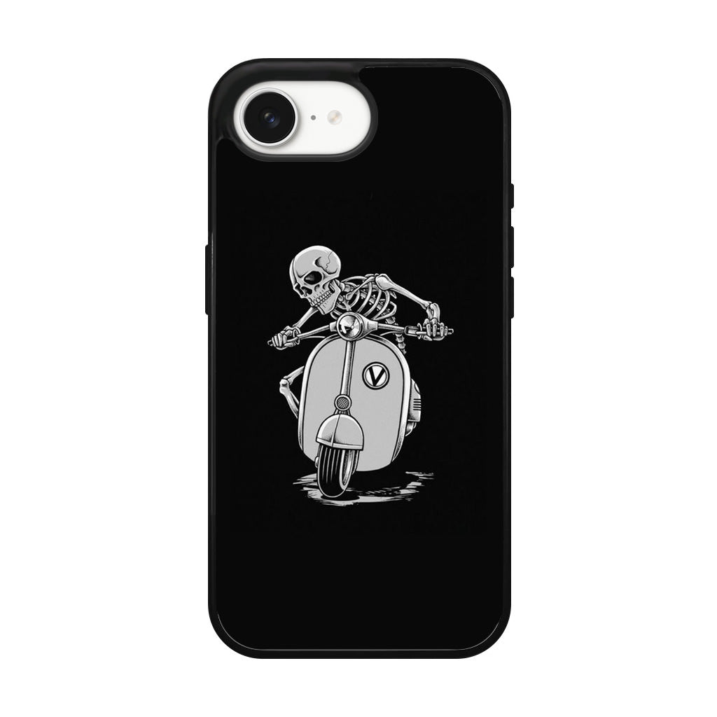Skeleton Rides Scooter iPhone 17e Case