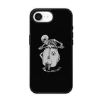 Skeleton Rides Scooter iPhone 17e Case