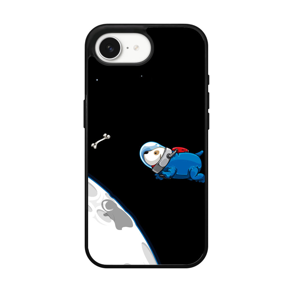 Space Dog Chasing A Bone iPhone 17e Case