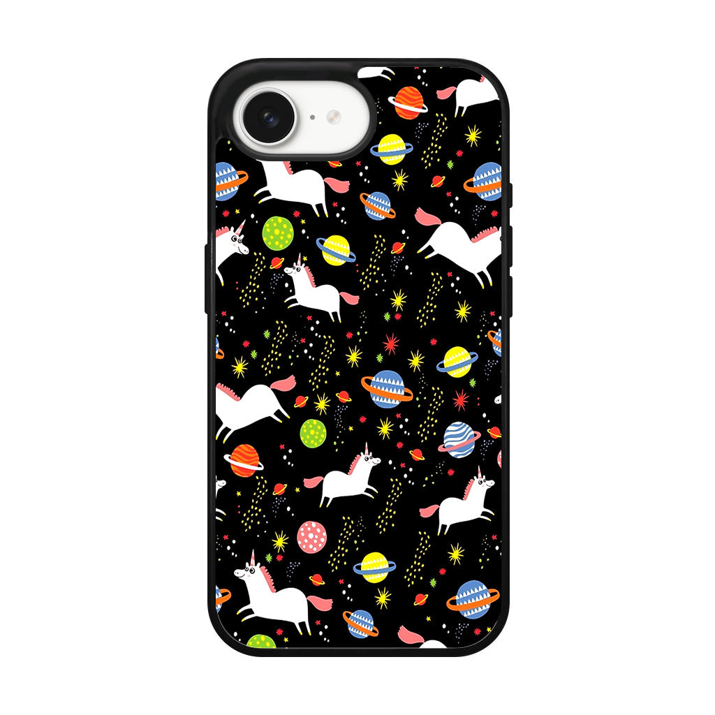 Space Unicorn Pattern iPhone 17e Case