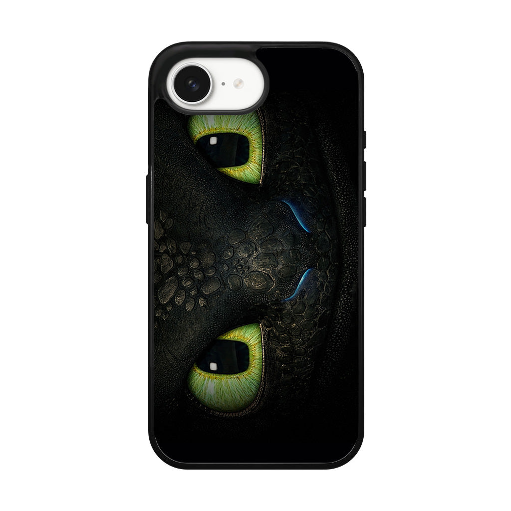 Toothless Dragon Eyes Close Up iPhone 17e Case