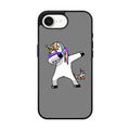 Unicorn Dabbing Grey iPhone 17e Case