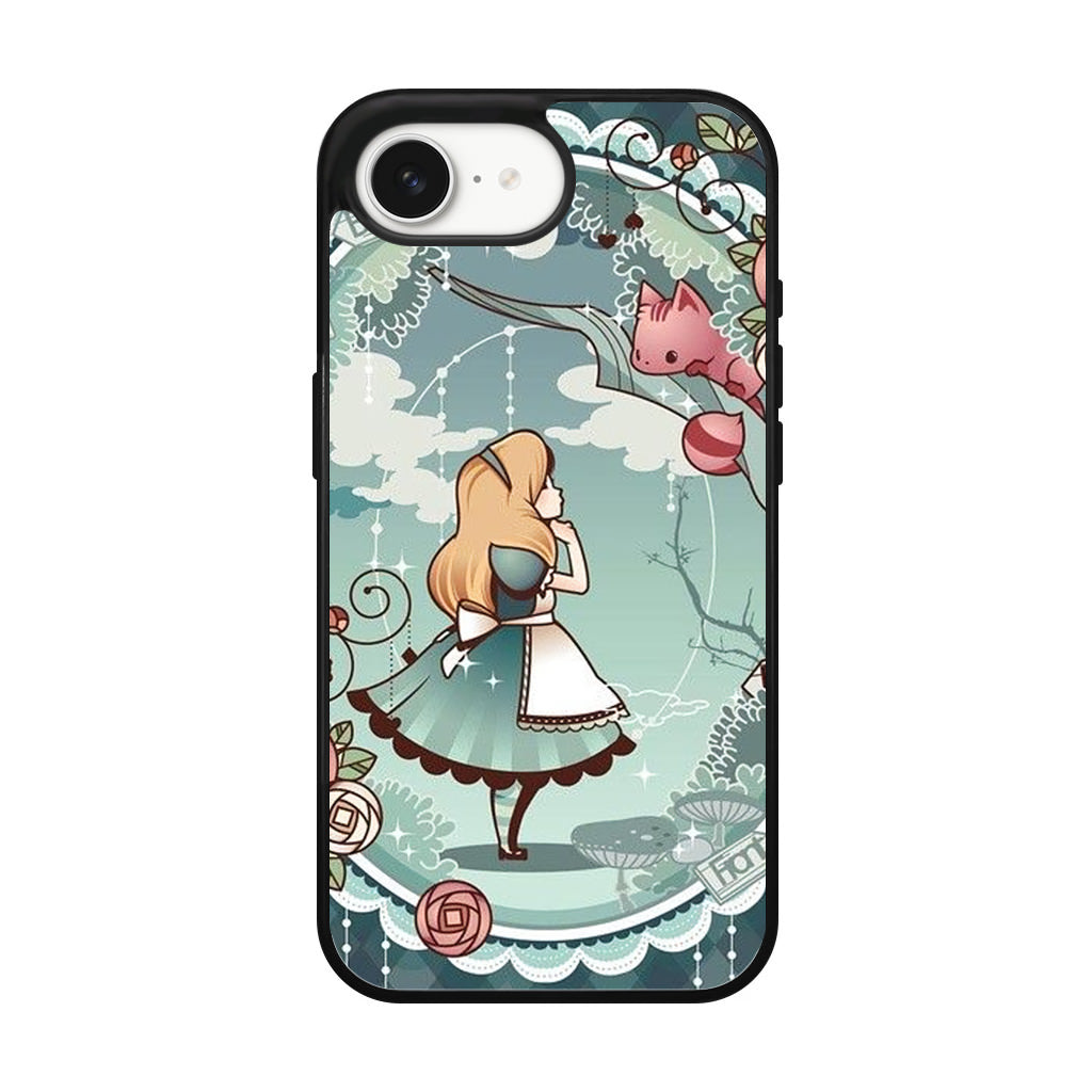 Alice And Cheshire Cat Poster iPhone 16e Case