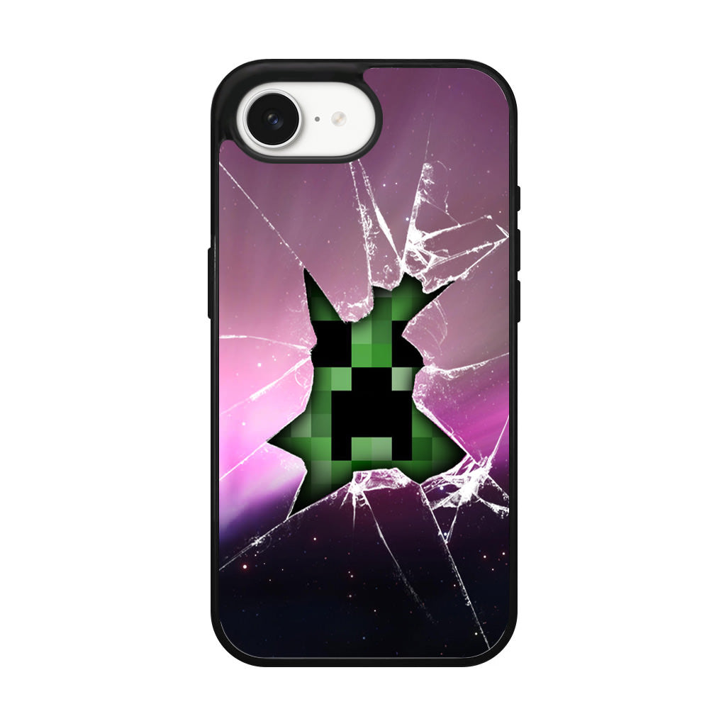 Creeper Glass Broken Violet iPhone 17e Case