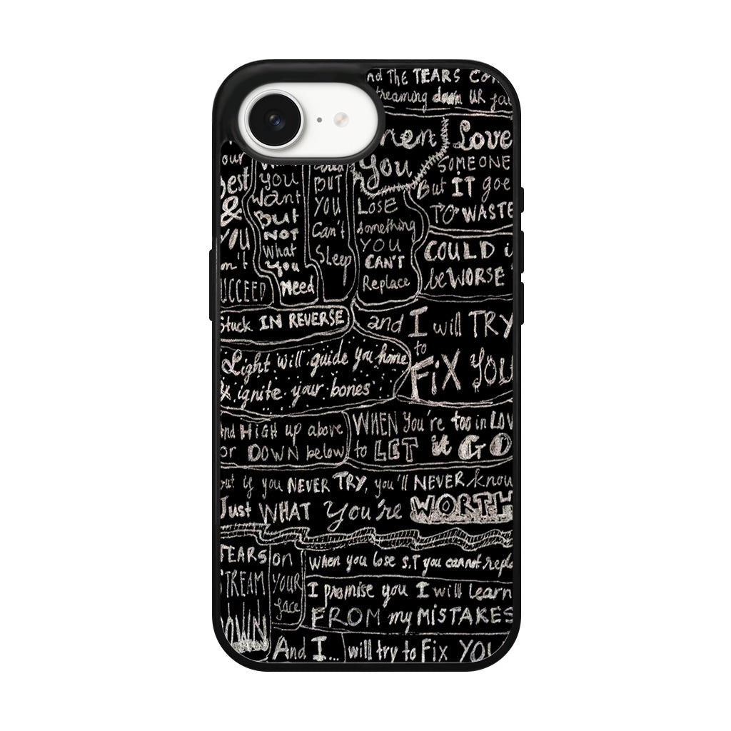 Fix You Lyrics iPhone 17e Case