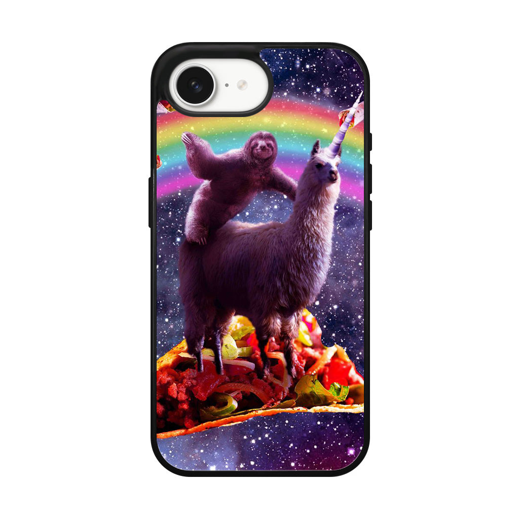 LLama And Sloth On Space iPhone 17e Case