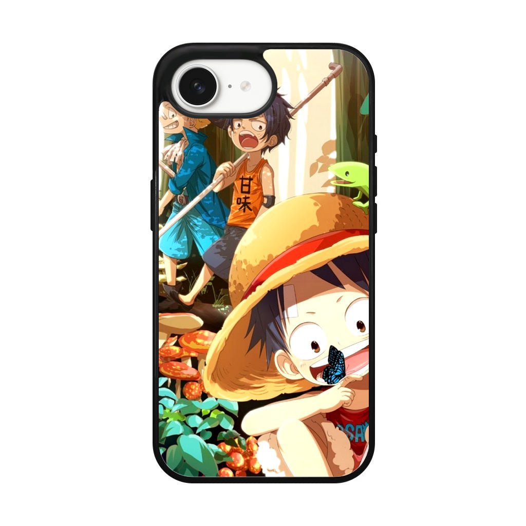 One Piece Little Sabo Ace Luffy Cute iPhone 17e Case