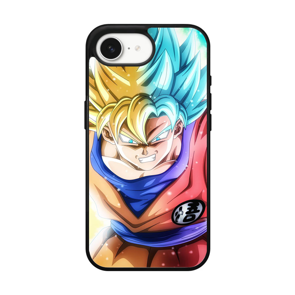 Goku SSJ 1 to SSJ Blue iPhone 17e Case