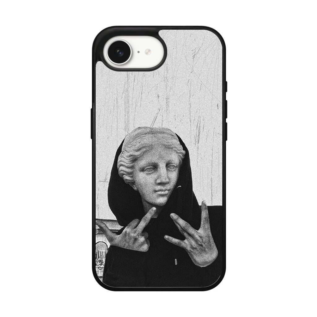 Greek Statue Wearing Hoodie iPhone 17e Case