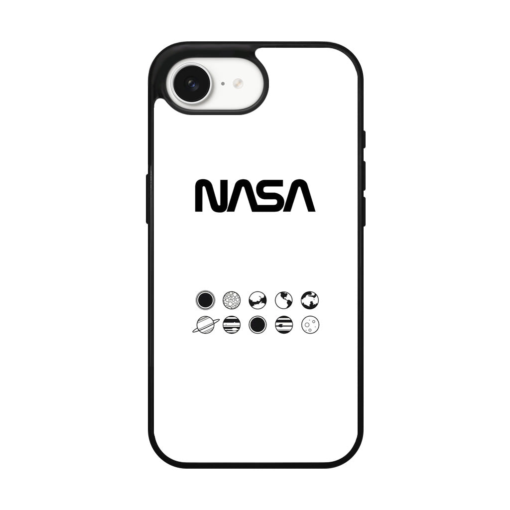 NASA Minimalist White iPhone 17e Case