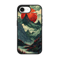 Crimson Moon Over Silent Peaks iPhone 17e Case