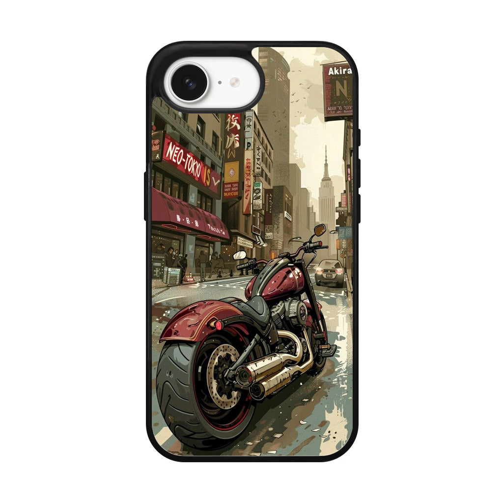 Motorcycle In Tokyo Streets iPhone 17e Case