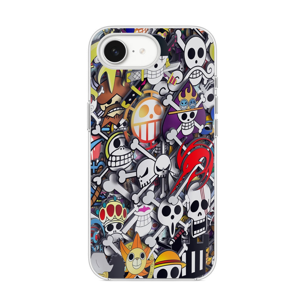 All Pirate Symbols One Piece iPhone 16e Case