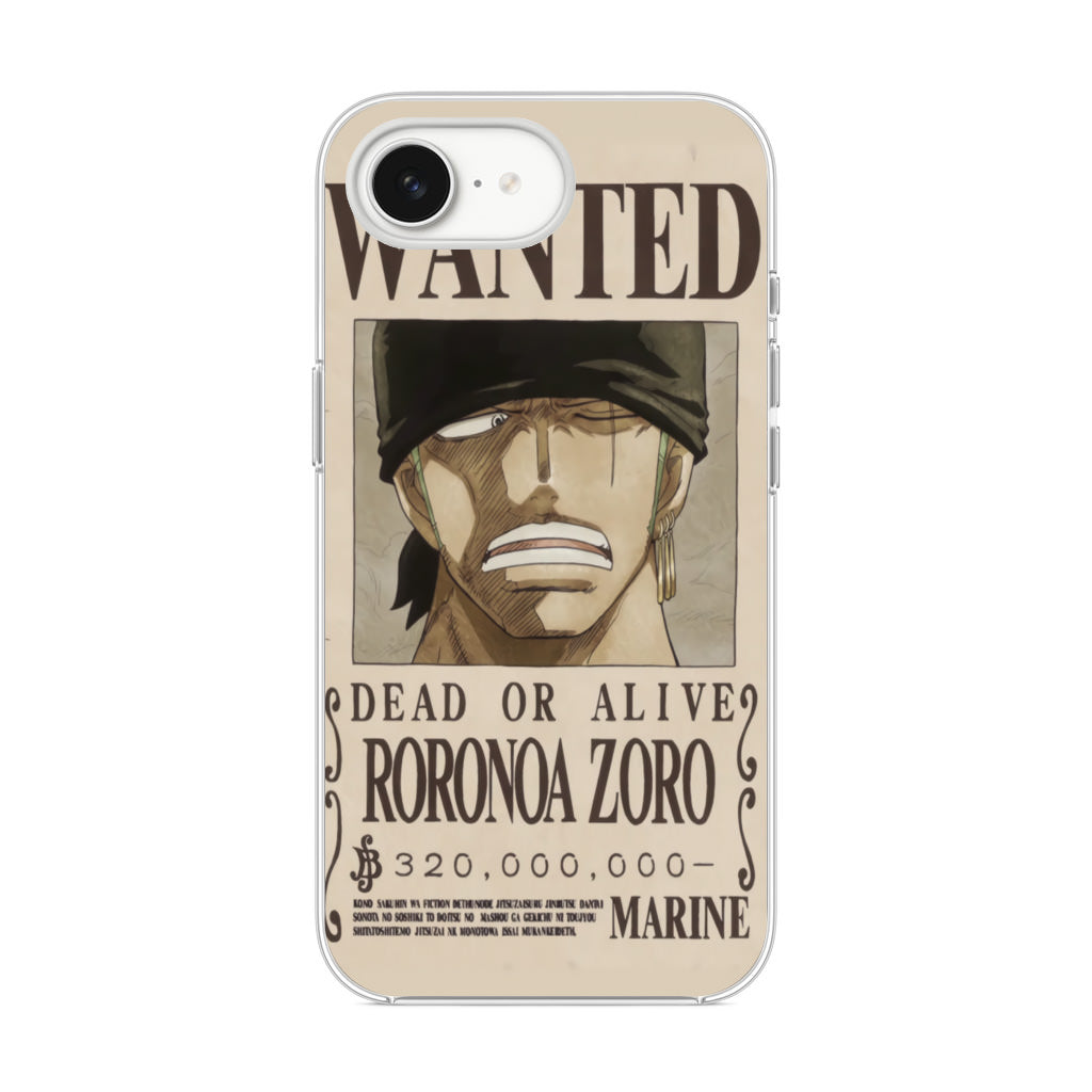 Roronoa Zoro Bounty iPhone 16e Case