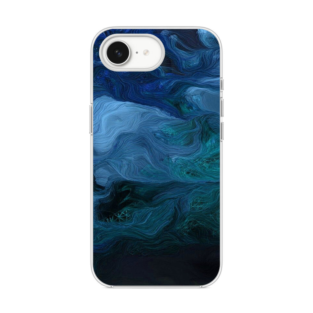Blue Abstract Art iPhone 16e Case