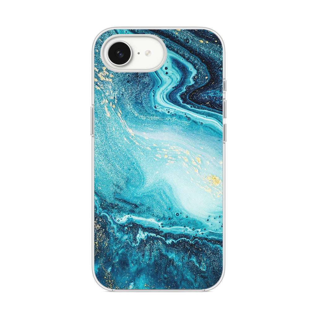 Blue Water Glitter iPhone 16e Case