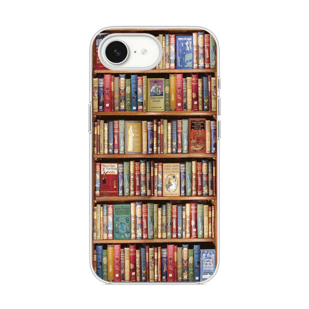Bookshelf Library iPhone 16e Case