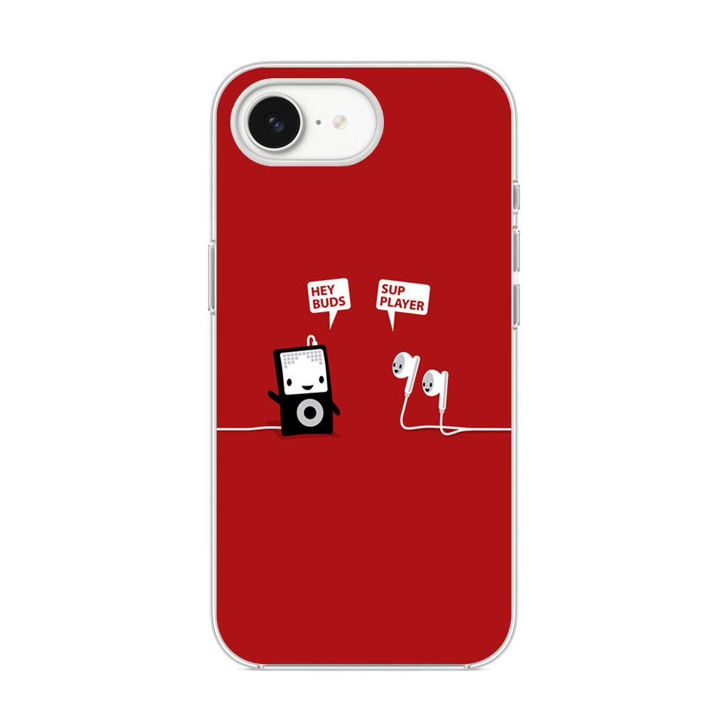 Funny Music Headphones Player Buds iPhone 16e Case