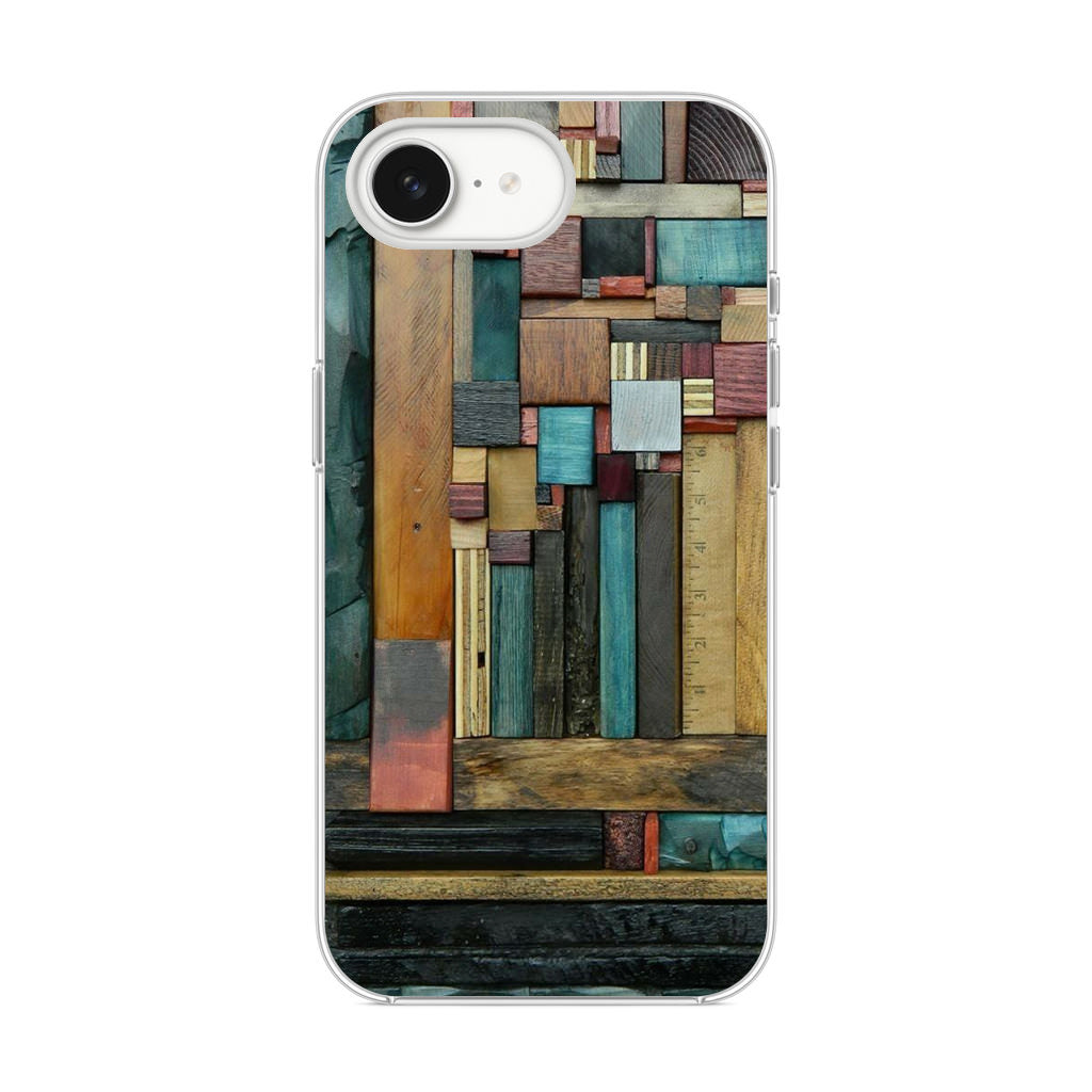 Painted Abstract Wood Sculptures iPhone 16e Case