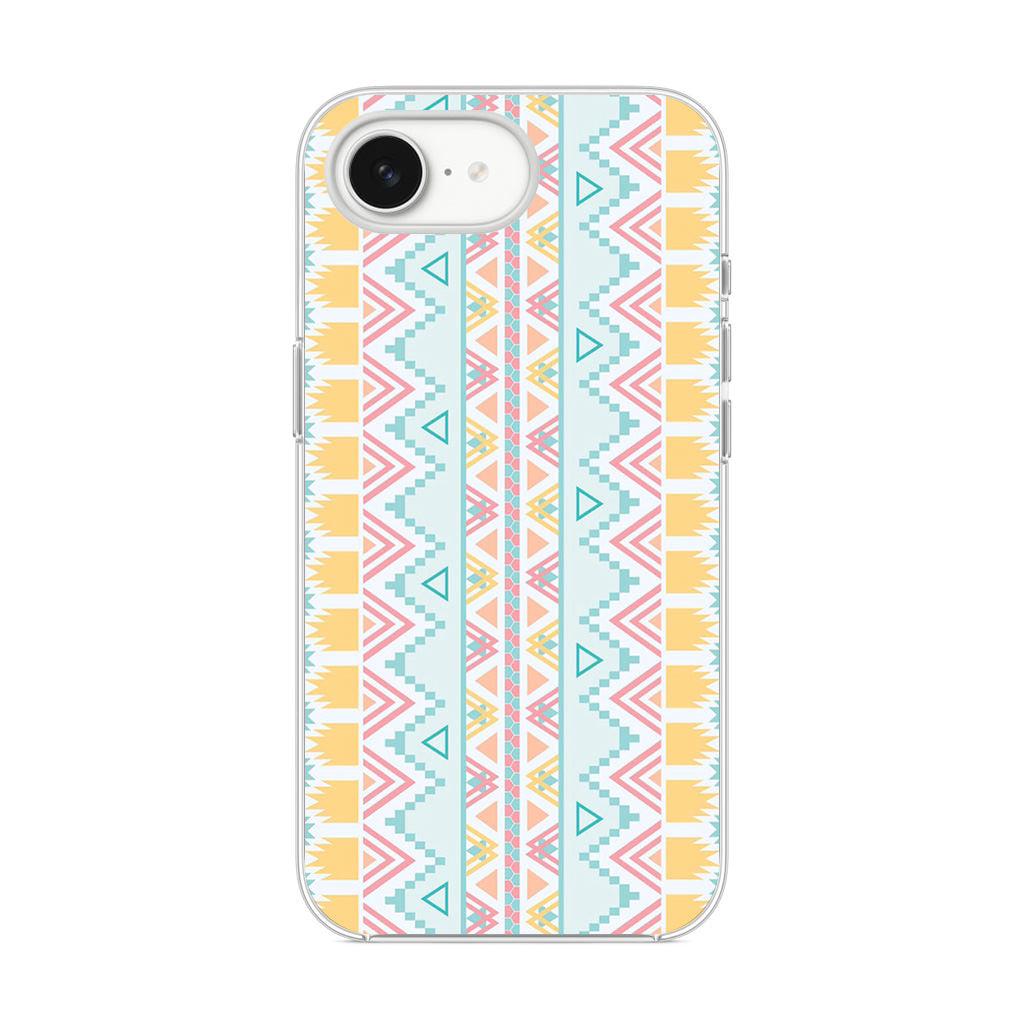 Peach Aztec Pattern iPhone 16e Case