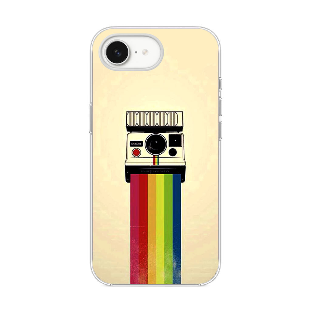 Polaroid Camera Colorful Rainbow iPhone 16e Case