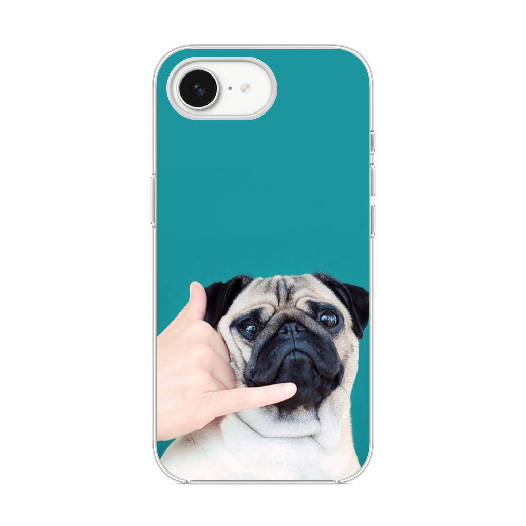 Pug is on the Phone iPhone 16e Case
