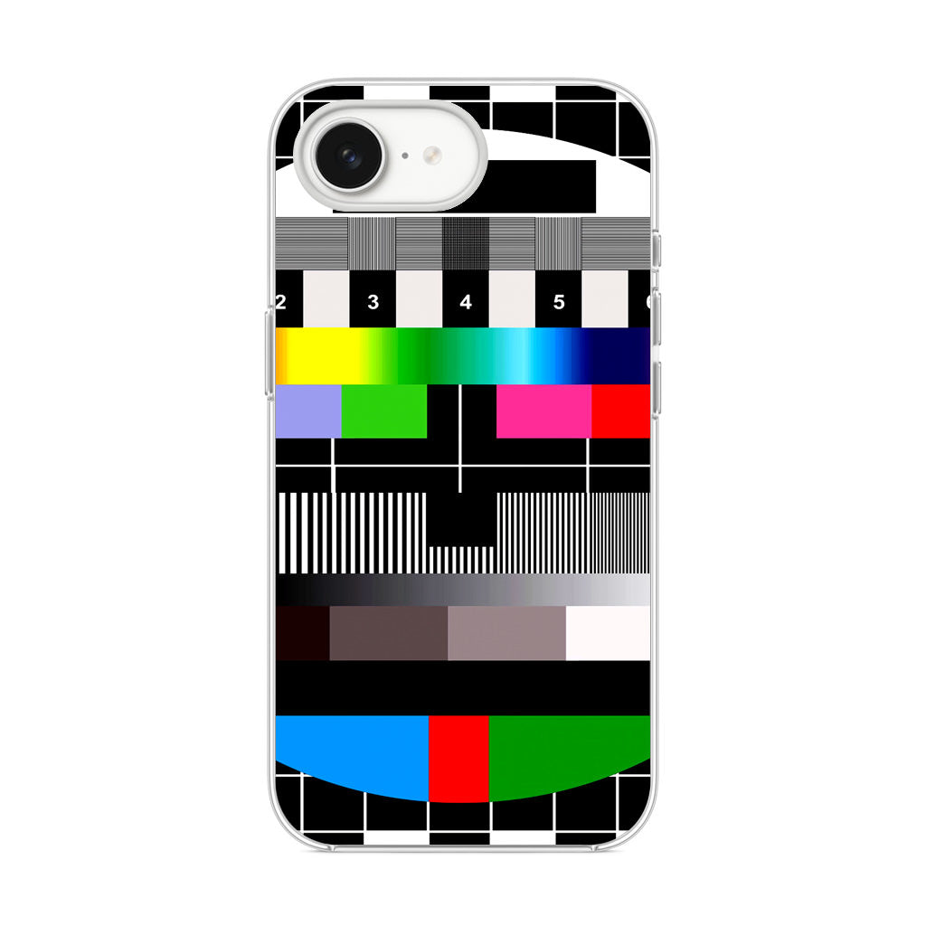 Scheme Pause TV Colorful Mesh iPhone 16e Case