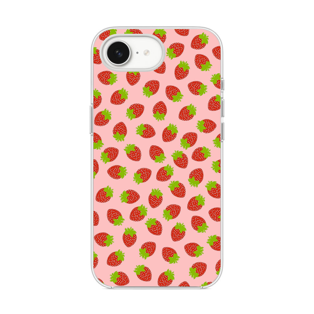 Strawberries Pattern iPhone 16e Case
