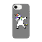 Unicorn Dabbing Grey iPhone 16e Case