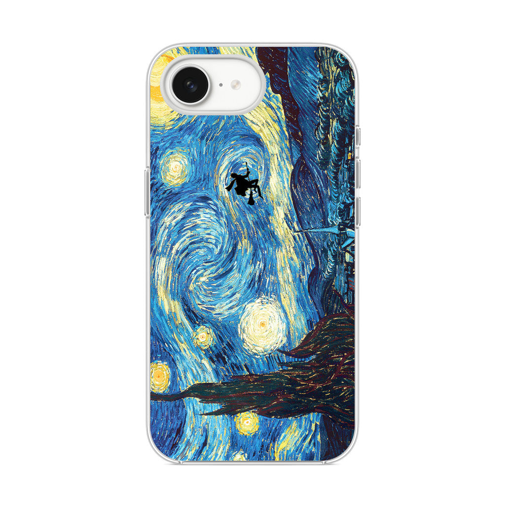 Witch on The Starry Night Sky iPhone 16e Case