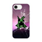 Creeper Glass Broken Violet iPhone 16e Case