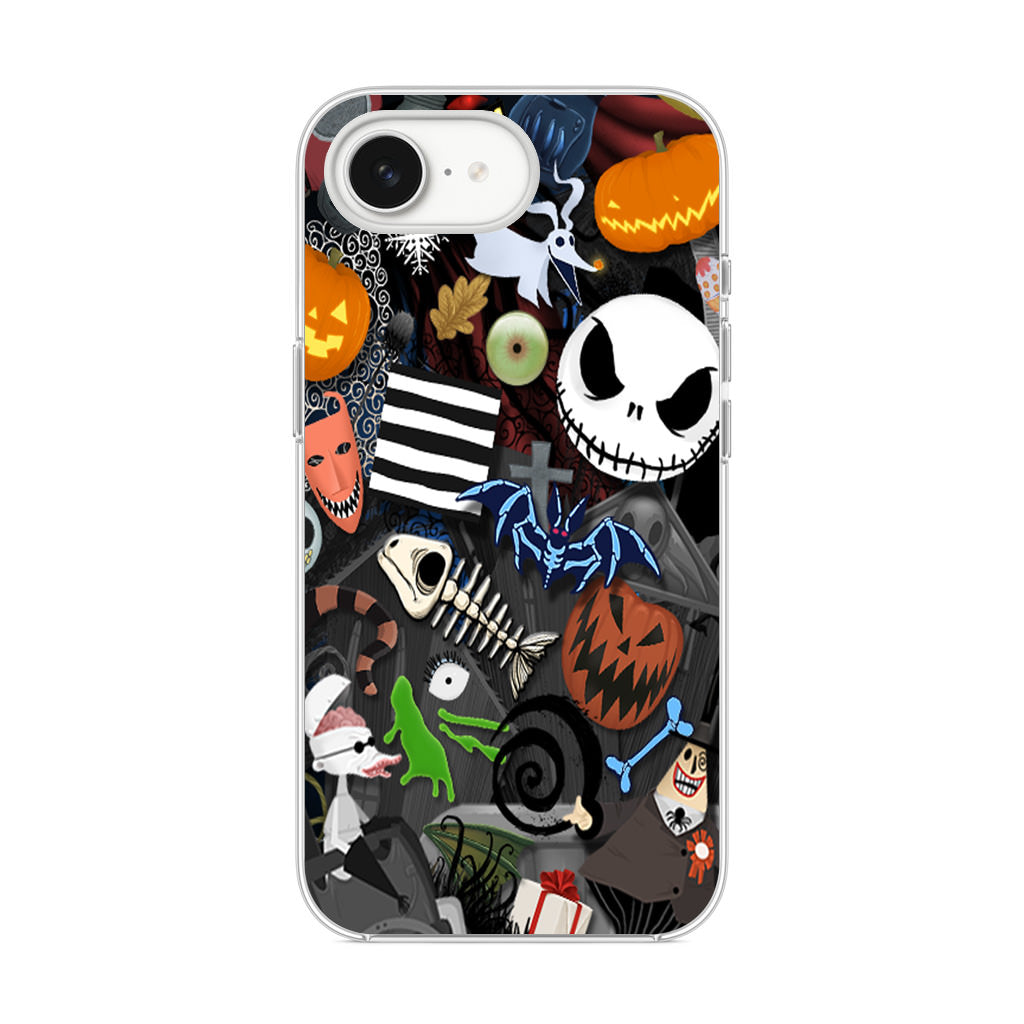 Nightmare Before Chrismast Collage iPhone 16e Case