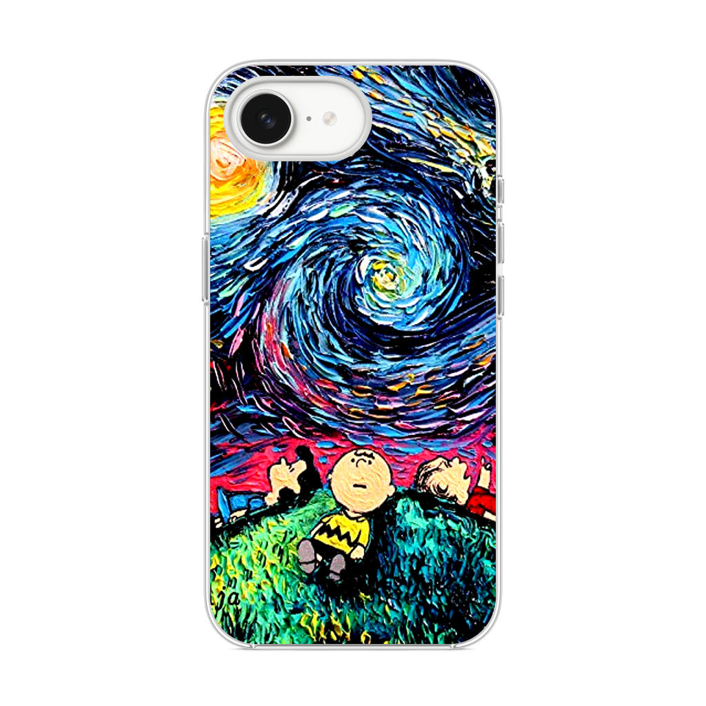 Peanuts At Starry Night iPhone 16e Case