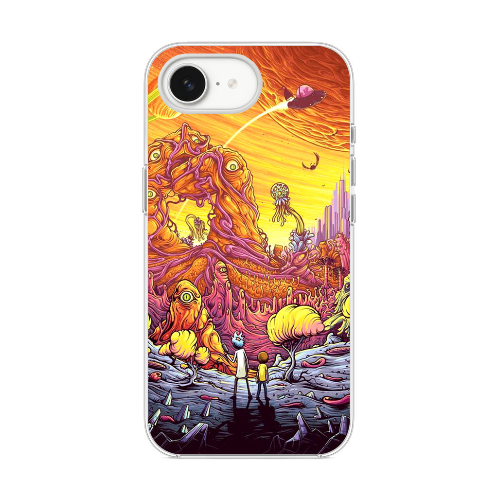 Rick And Morty Alien Planet iPhone 16e Case